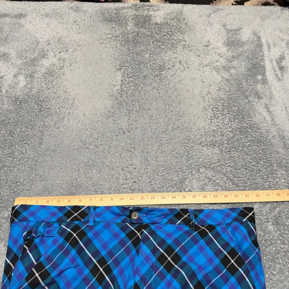 Royal & Awesome Pants Hat Mens 42 (44x22) Blue Plaid Plaid Knickers Tartan